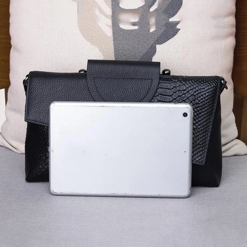 Soft Luxury Leather Handbag; Crossbody or Clutch