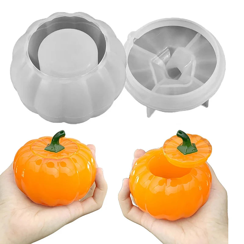DIY Silicone Resin Pumpkin Candle or Jar Mold