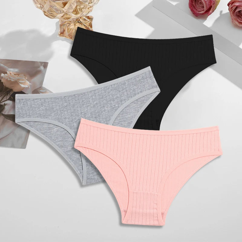 3Pcs Cotton Panties