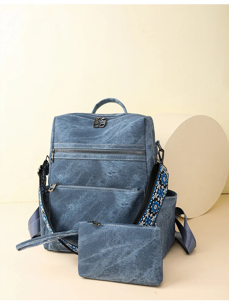 Women's Retro Large Capacity Travel Backpack