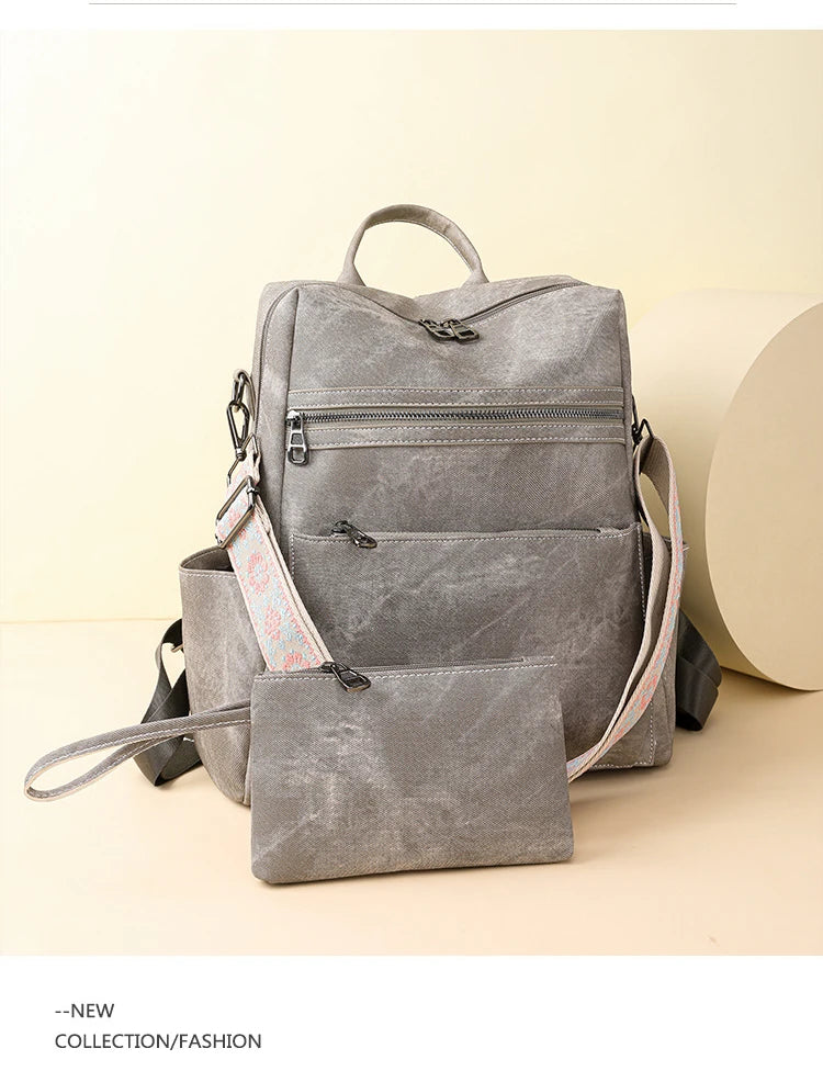 Women's Retro Large Capacity Travel Backpack