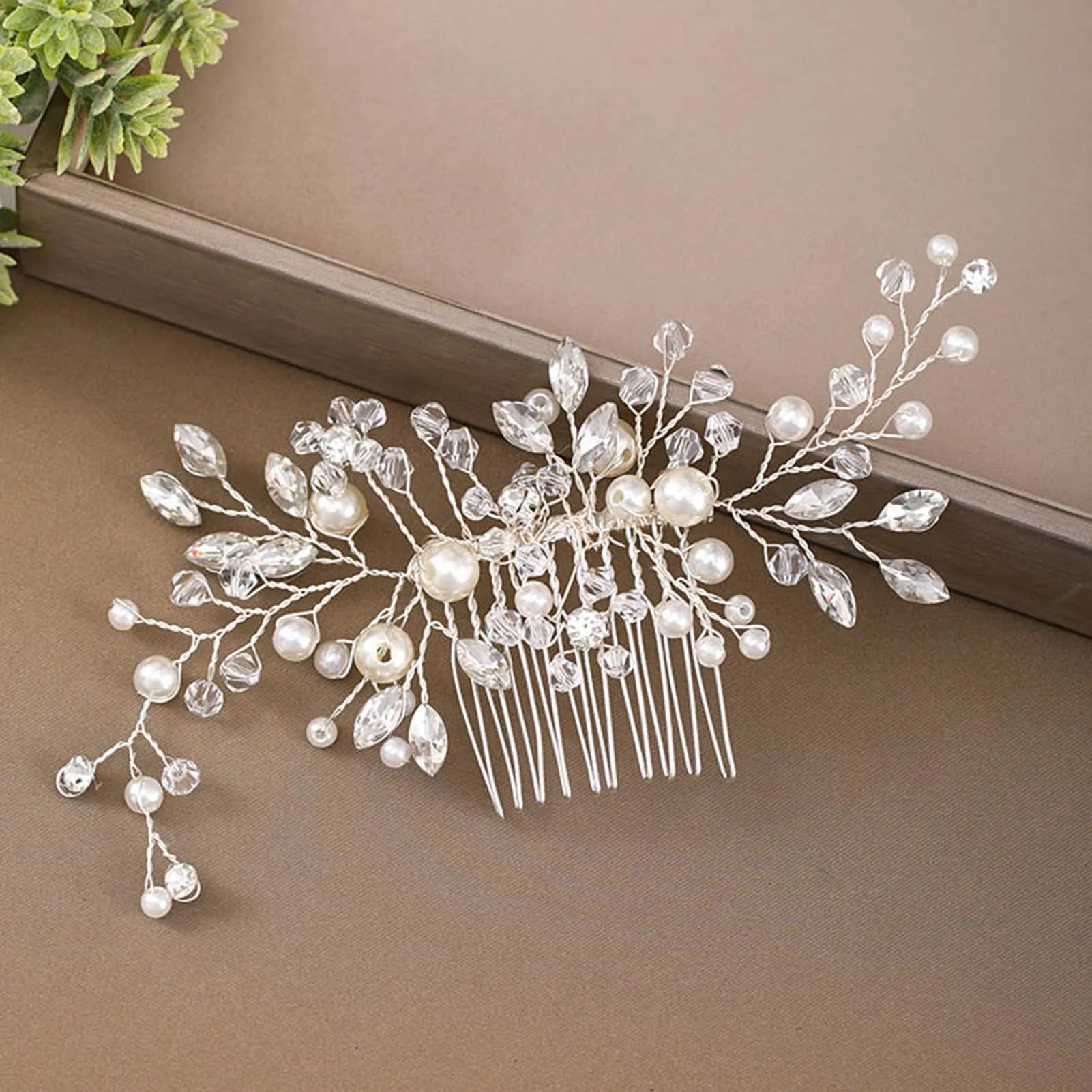 Bridal Crystal Pearl Hair Comb
