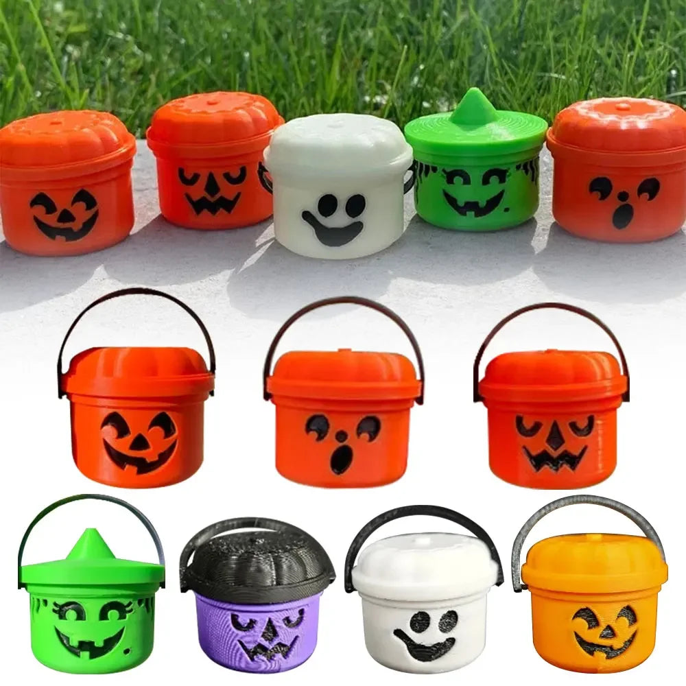 Small Halloween Pumpkin Trick or Treat Buckets For Party Favors