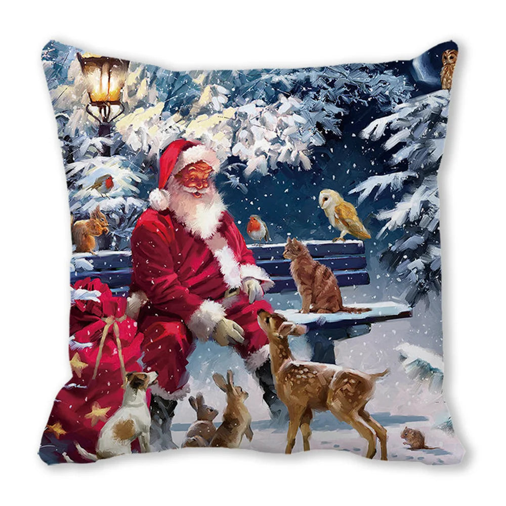 45cm Merry Christmas Cushion Cover Pillowcases; Many Styles