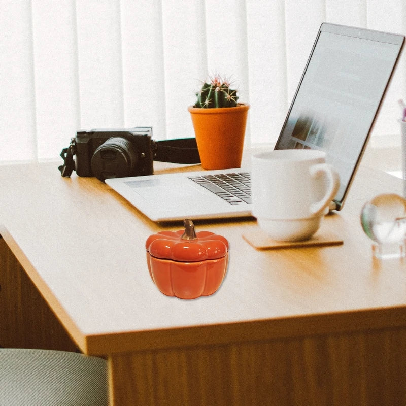 Pumpkin Candy Holder Cup with Lid