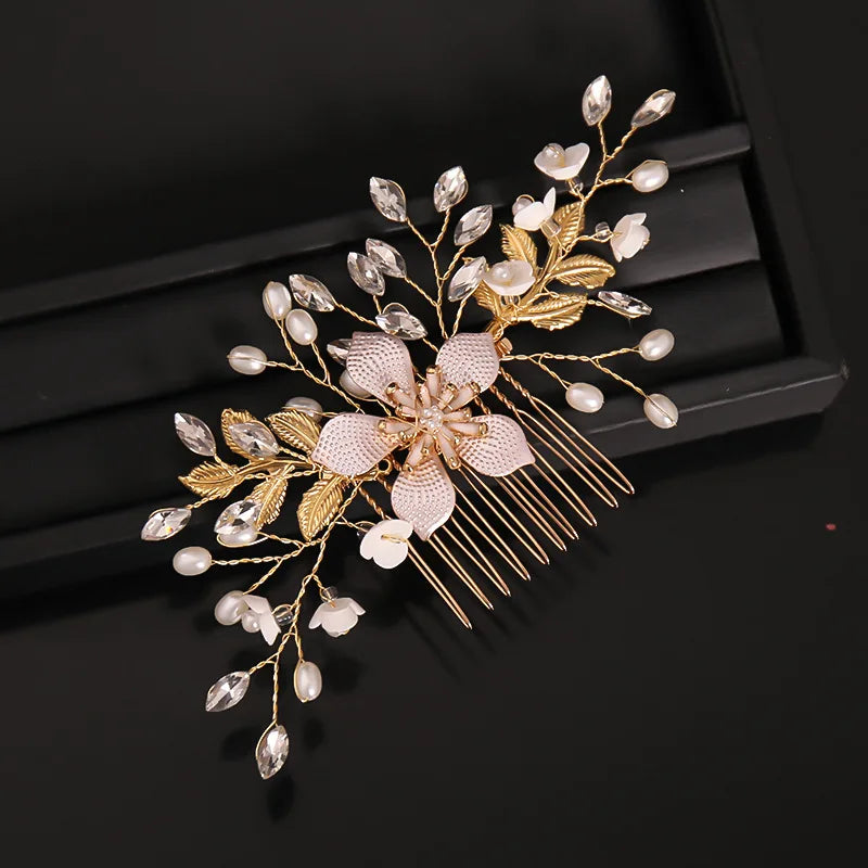 Bridal Pearl Flower Hairpin