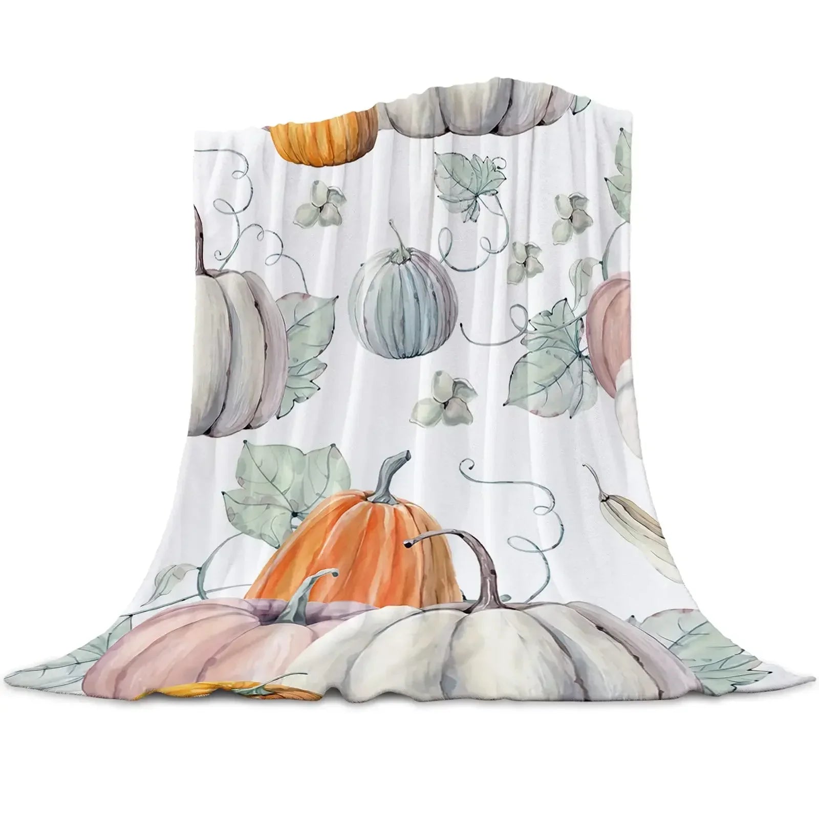 Lantern Pumpkins Halloween Throw Blankets for Sofa, Bed, Couch, or Chair. (Various patterns and sizes!)