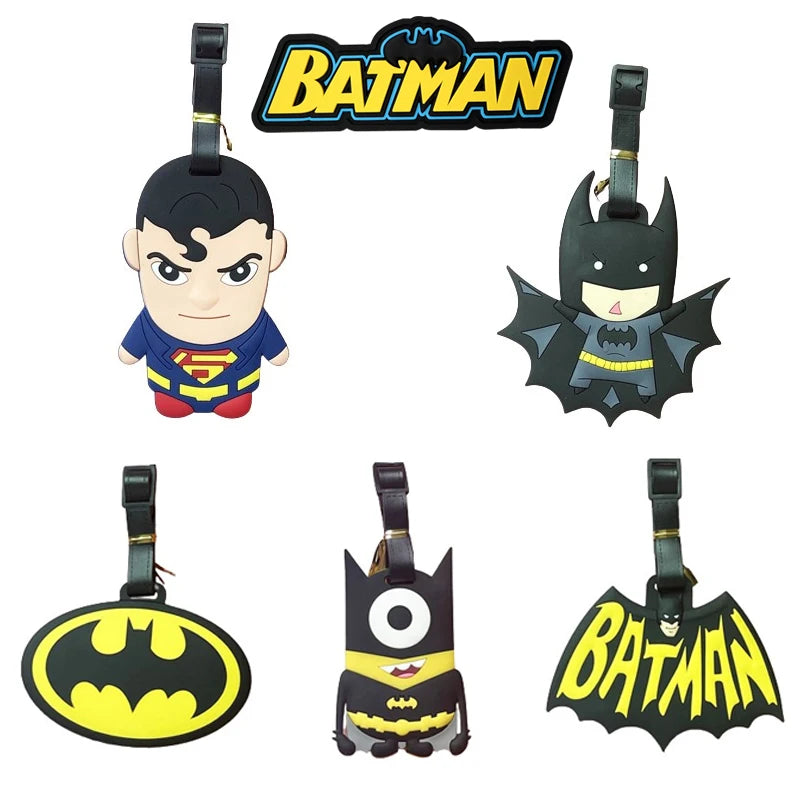 Batman Cartoon Silicone Luggage Tags