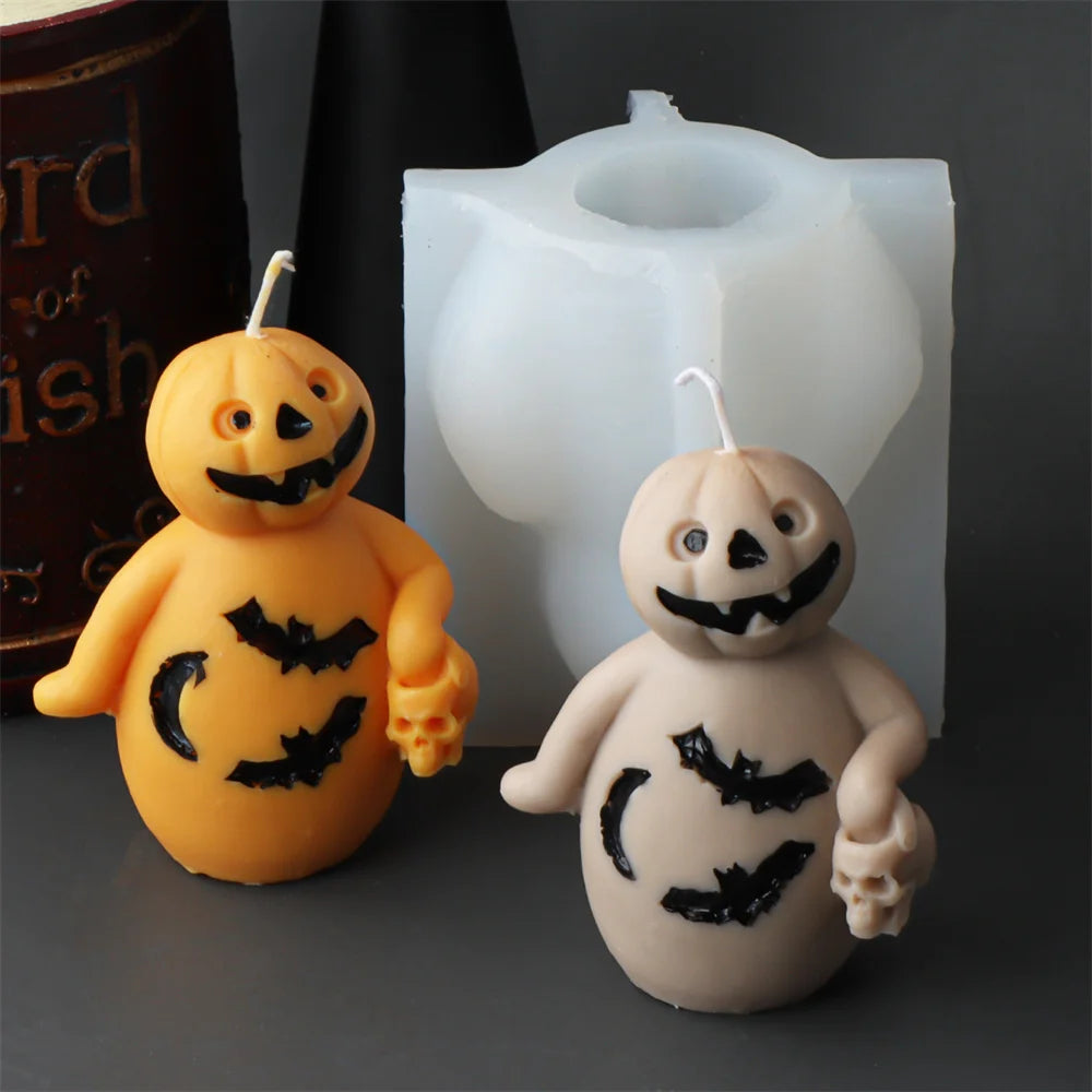 Pumpkin Series Silicone Candle Molds (Pumpkin, Skull, Gypsum)