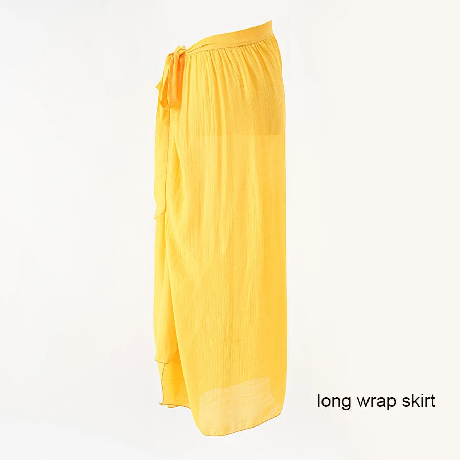 Simple Pure Color Chiffon Beach Bikini Cover Up