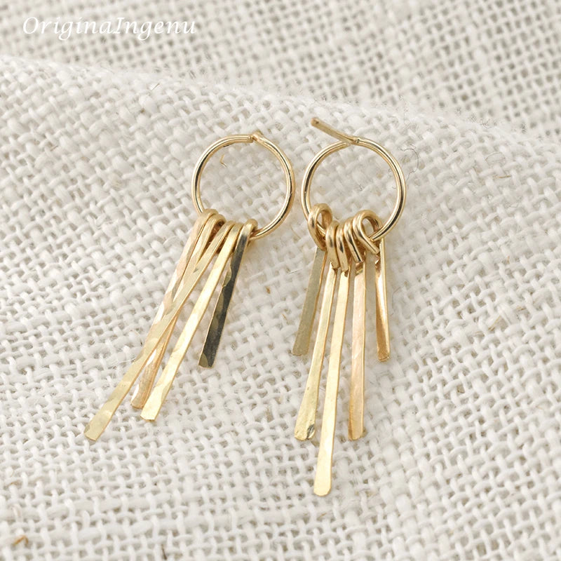 Handmade Tassel Earrings Silver or Gold Filled Largos Boho