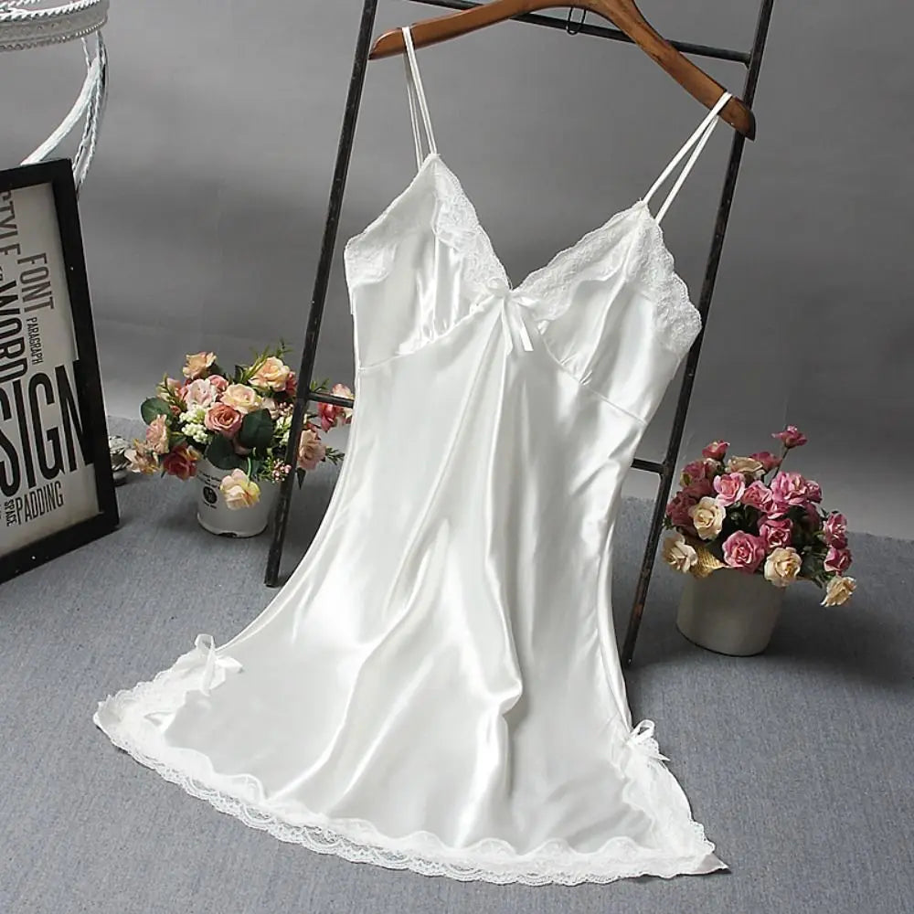 Cute Silk and Lace Camisola Nightgown