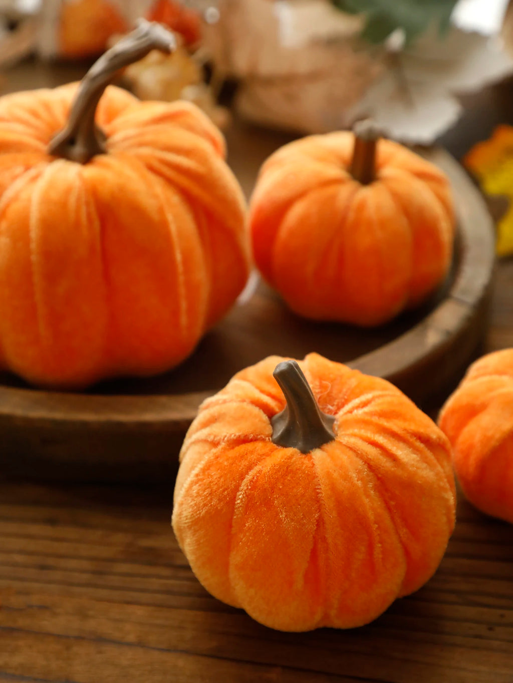 Velvet Artificial Pumpkins