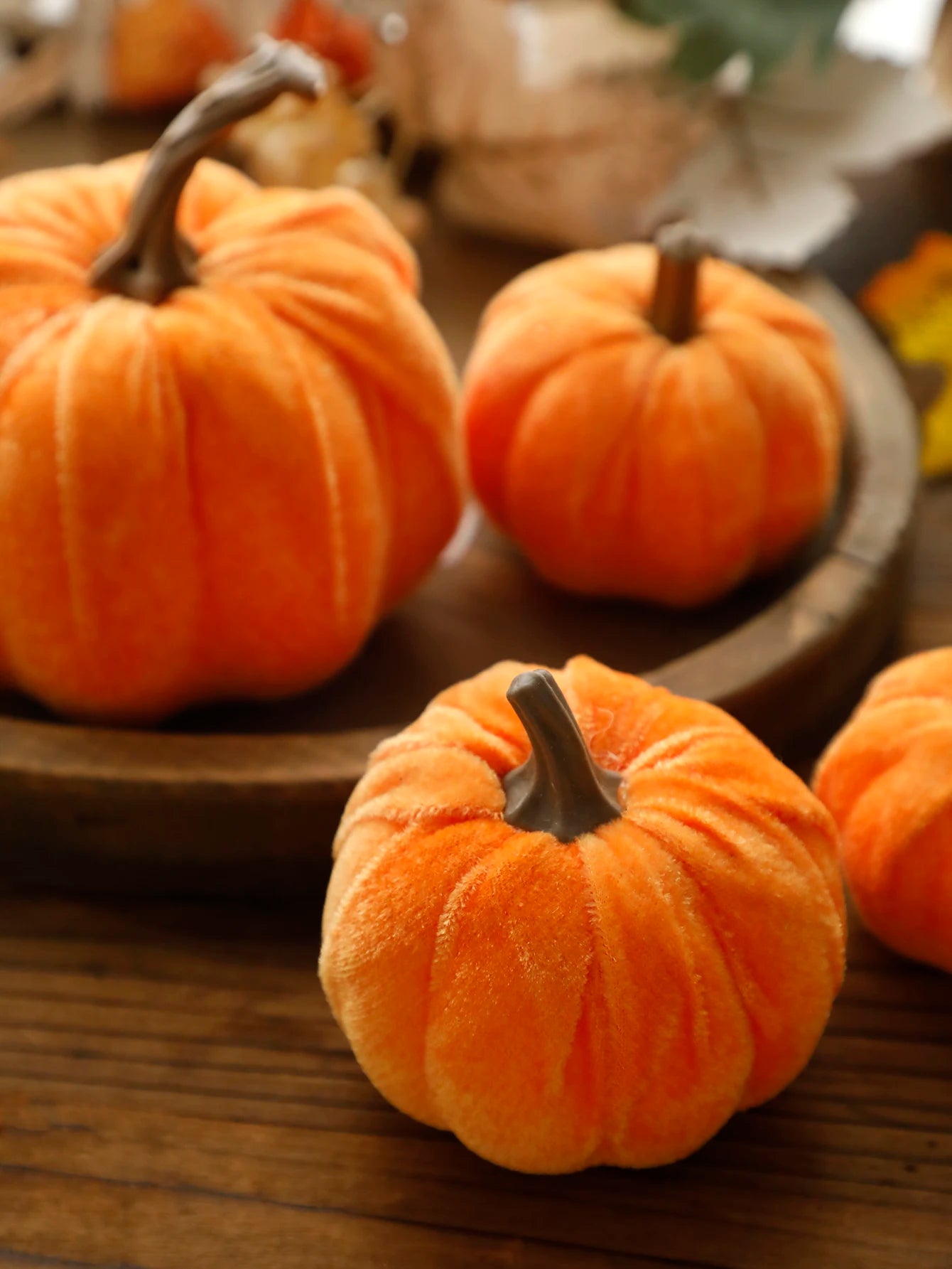 Velvet Artificial Pumpkins