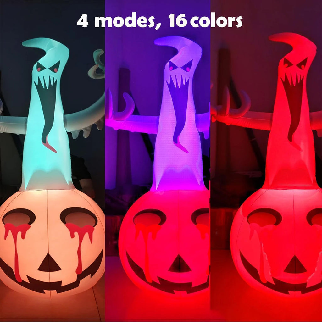 LED Inflatable Pumpkin Ghost Halloween Decoration with Remote Control