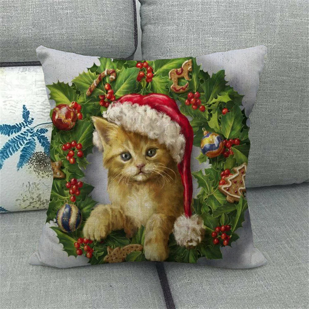 45cm Merry Christmas Cushion Cover Pillowcases; Many Styles