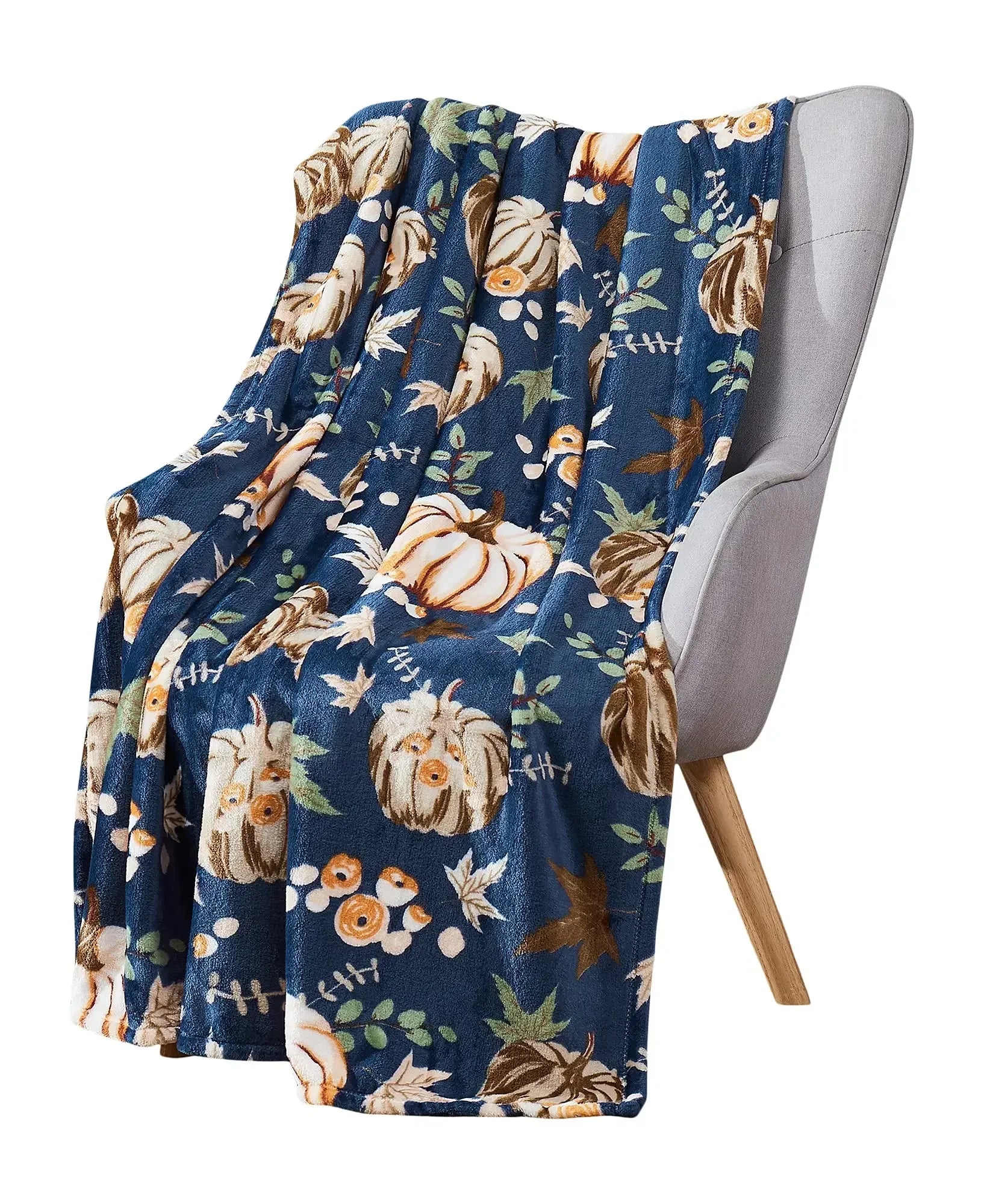 Lantern Pumpkins Halloween Throw Blankets for Sofa, Bed, Couch, or Chair. (Various patterns and sizes!)