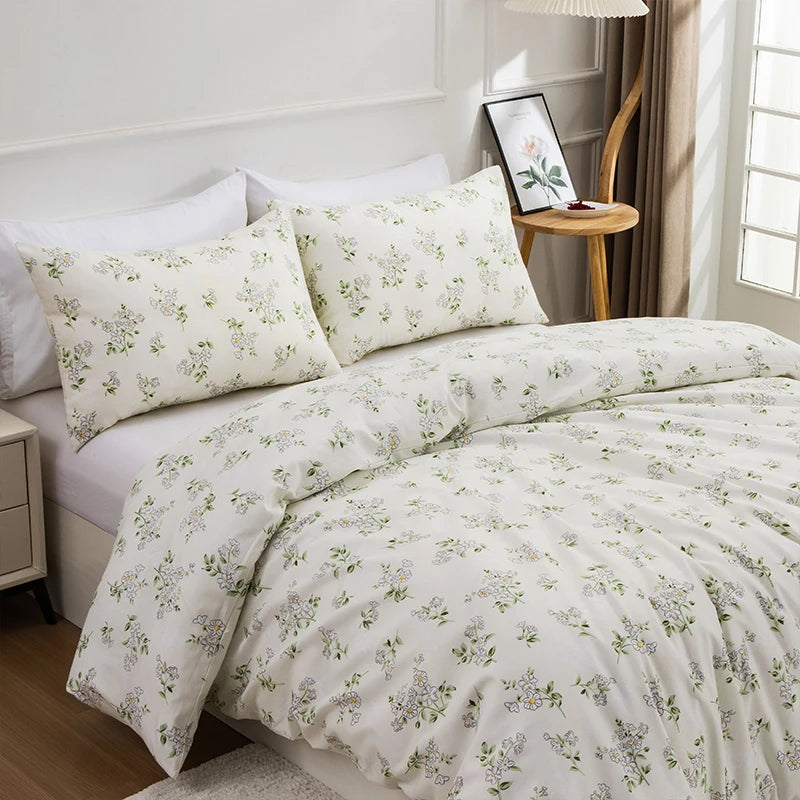 3Piece Floral Bedding Comfortable Duvet Cover Set