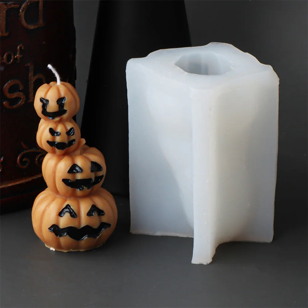 Pumpkin Series Silicone Candle Molds (Pumpkin, Skull, Gypsum)