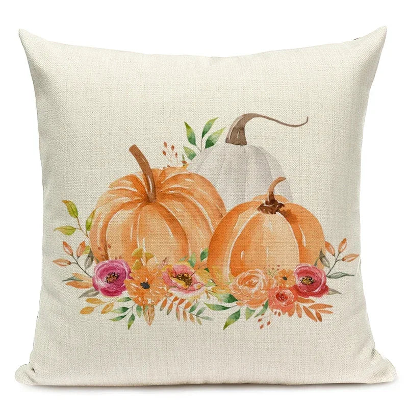 Linen Pumpkin Decorative Pillowcases