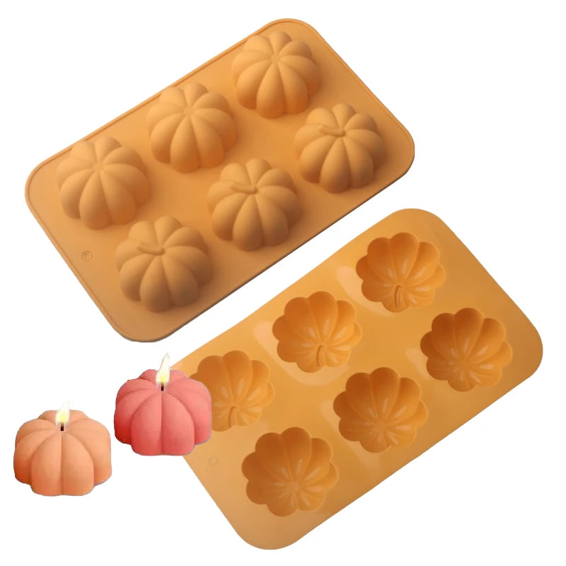 Farm Harvest Festival Pumpkin or Nuts Design Silicone Cake Molds