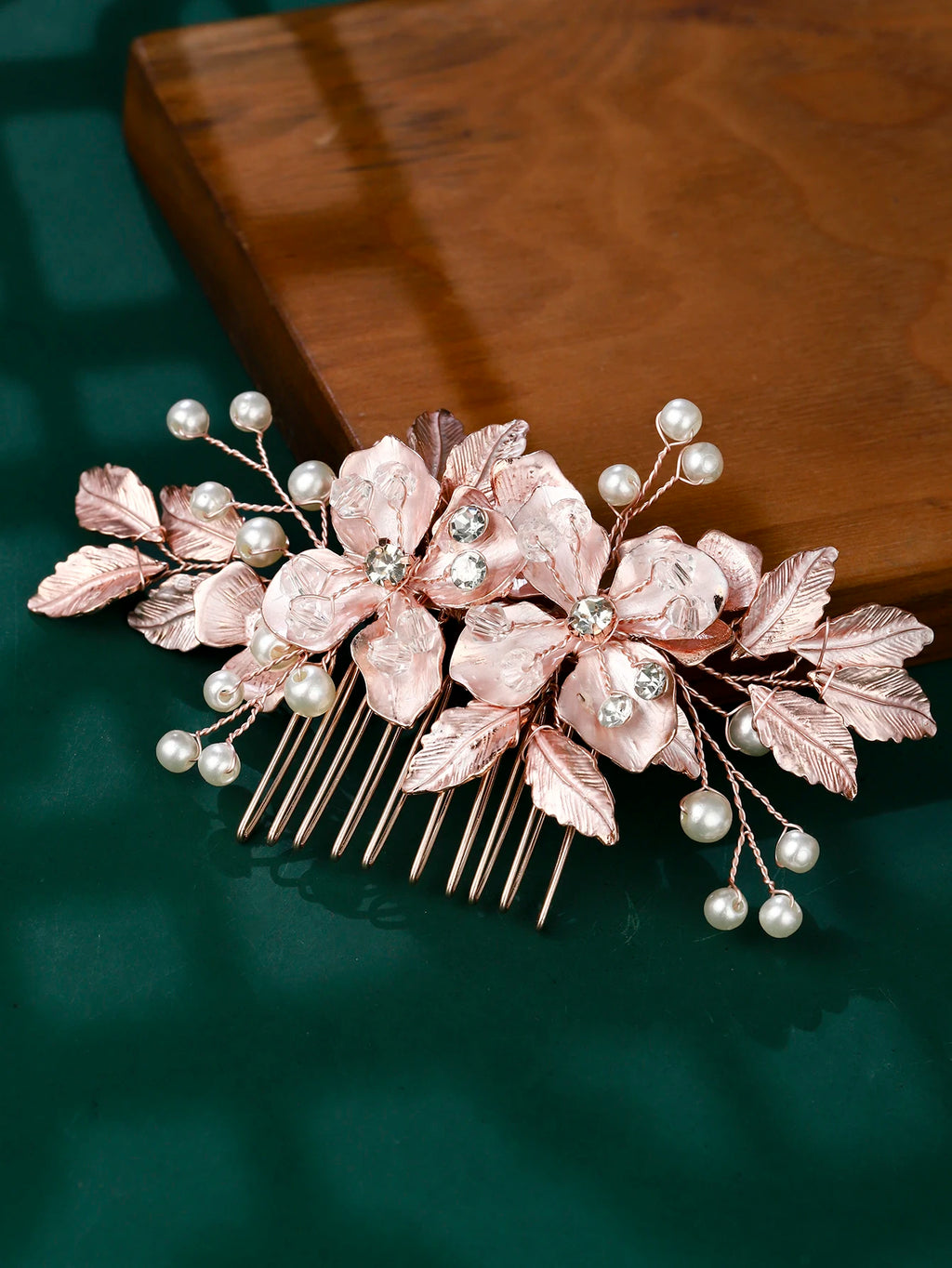 Handmade Bridal Pearl Rhinestone Hairpin