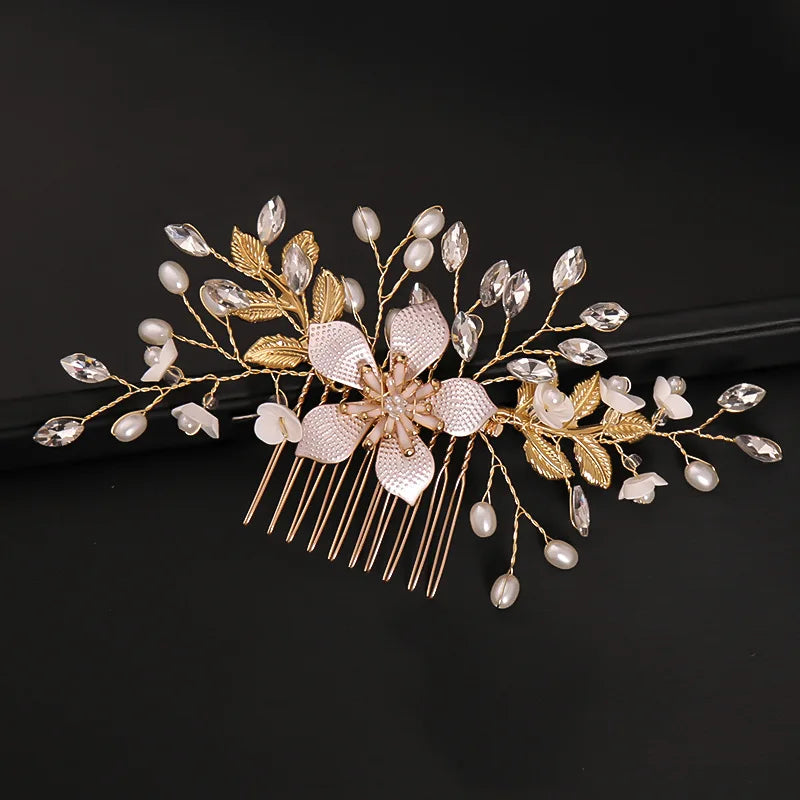 Bridal Pearl Flower Hairpin
