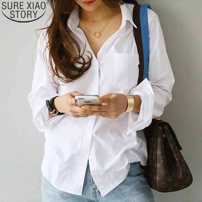 Cotton Blouse White Shirt